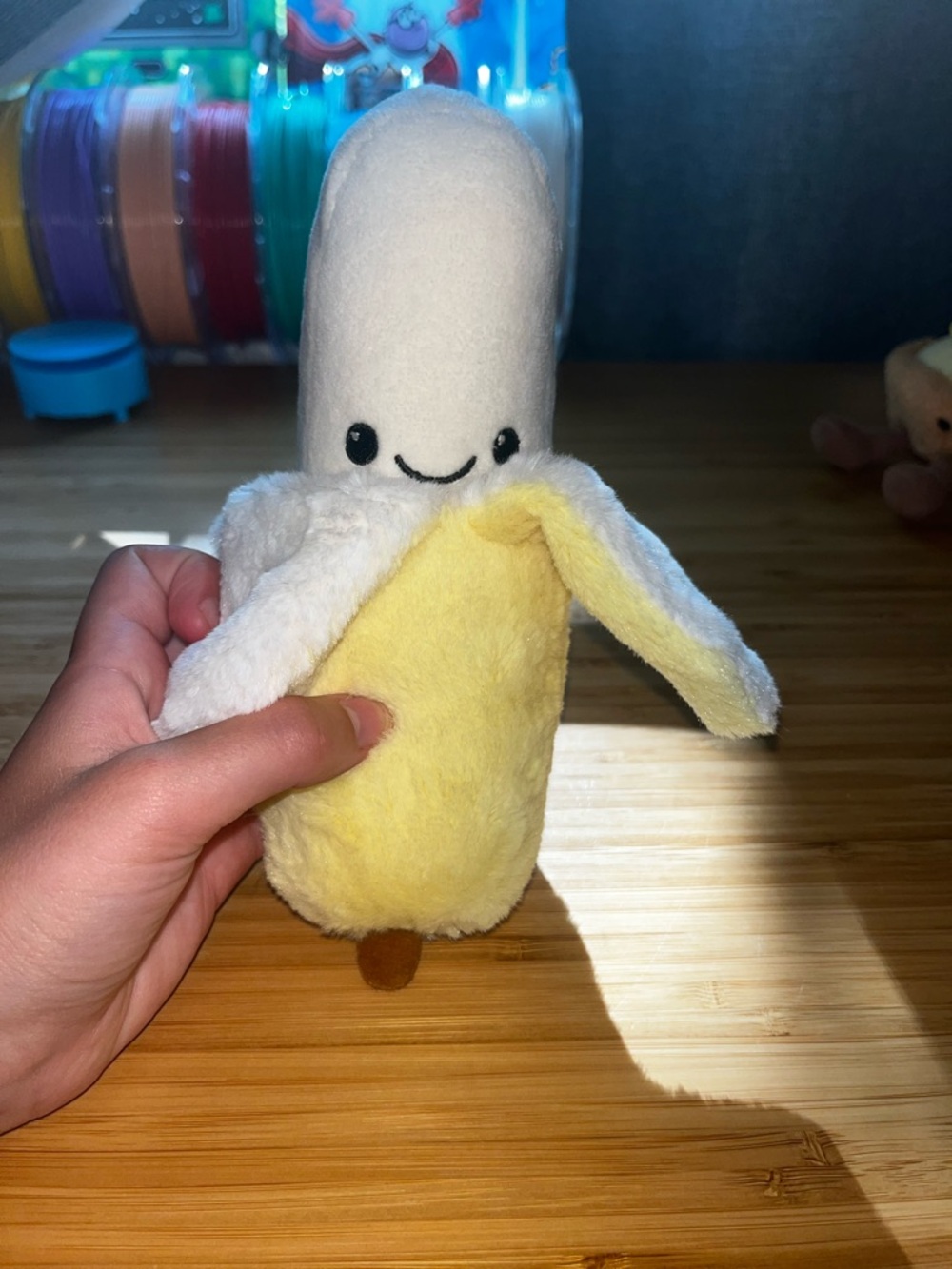 Plush Banana Stuffed Toy - Yellow & Cream